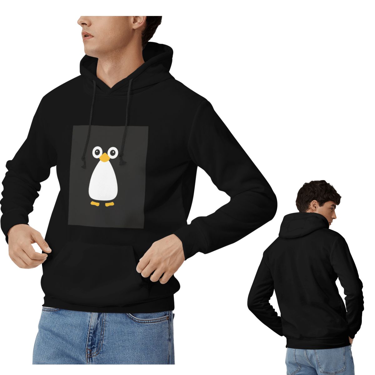 Cute Vector Penguin Hoodies Me - Winter Clothing Vector ulasan dan harga