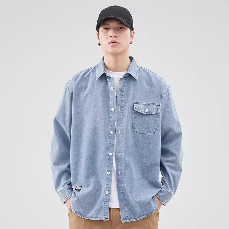 Autumn Button Men's Denim Jack - Winter Clothing Men Style ulasan dan harga