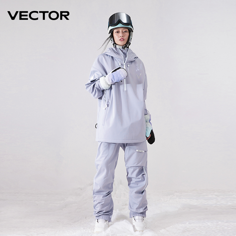 Men Women Solid Color Ski Jack - Winter Clothing Vector ulasan dan harga