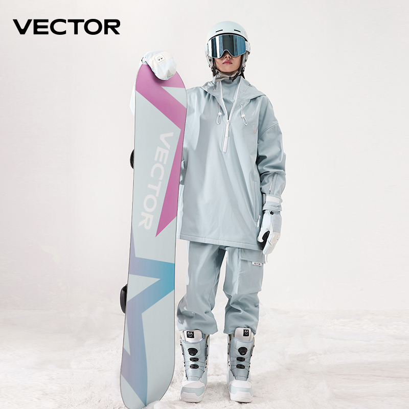 Men Women Solid Color Ski Jack - Winter Clothing Vector ulasan dan harga