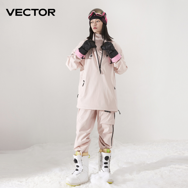 Men Women Solid Color Ski Jack - Winter Clothing Vector ulasan dan harga