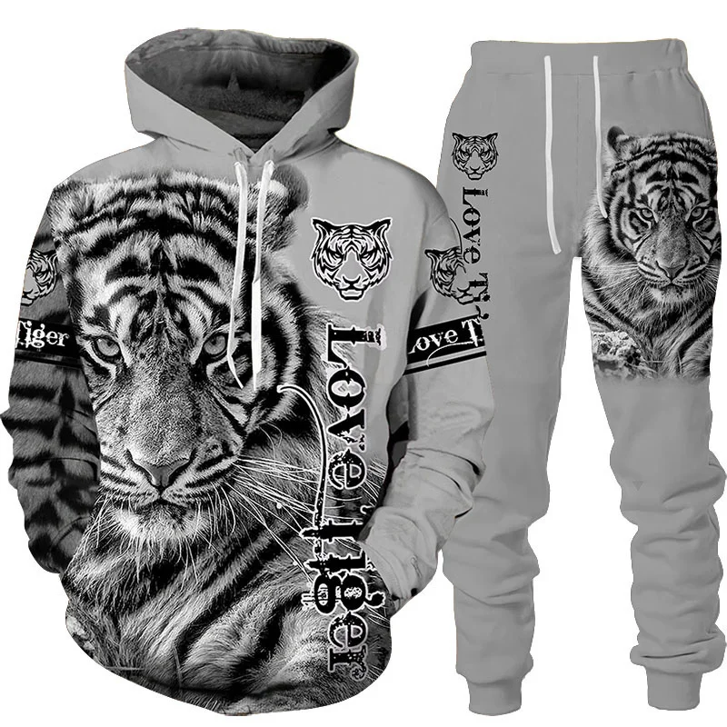 New Animal 3D Tiger Printed Ho - Winter Clothing Men Style ulasan dan harga