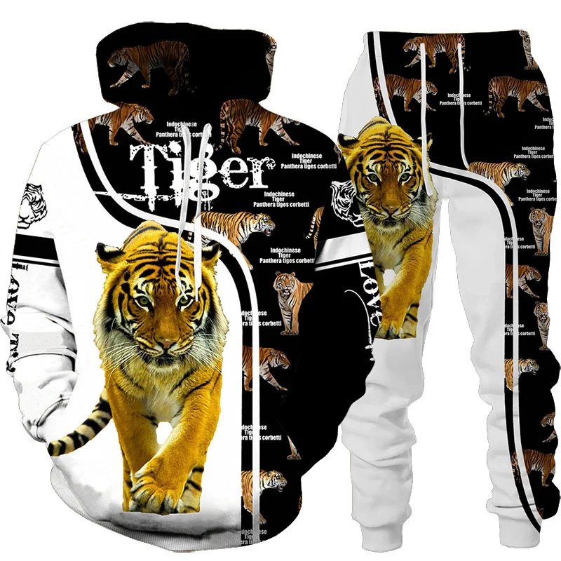 New Animal 3D Tiger Printed Ho - Winter Clothing Men Style ulasan dan harga