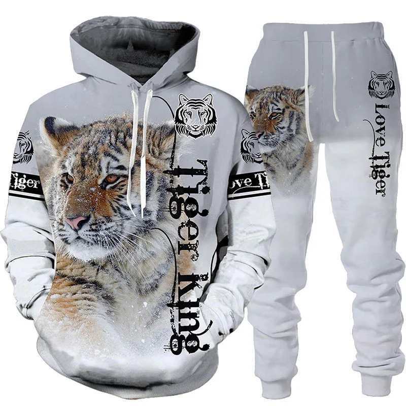 New Animal 3D Tiger Printed Ho - Winter Clothing Men Style ulasan dan harga