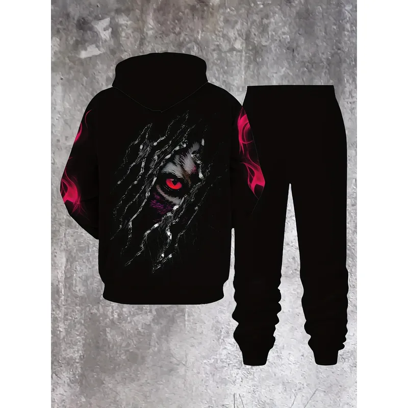 2026 Men 3D Tiger Print Hoodie - Winter Clothing Men Style ulasan dan harga