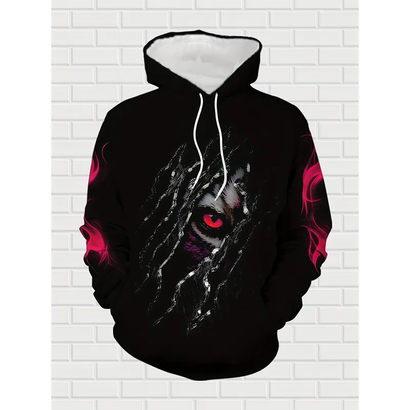 2026 Men 3D Tiger Print Hoodie - Winter Clothing Men Style ulasan dan harga